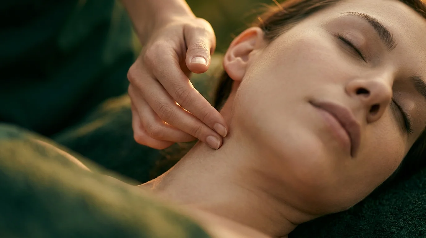 Manual lymphatic drainage neck and jaw technique at Altru Radiance Murray Utah